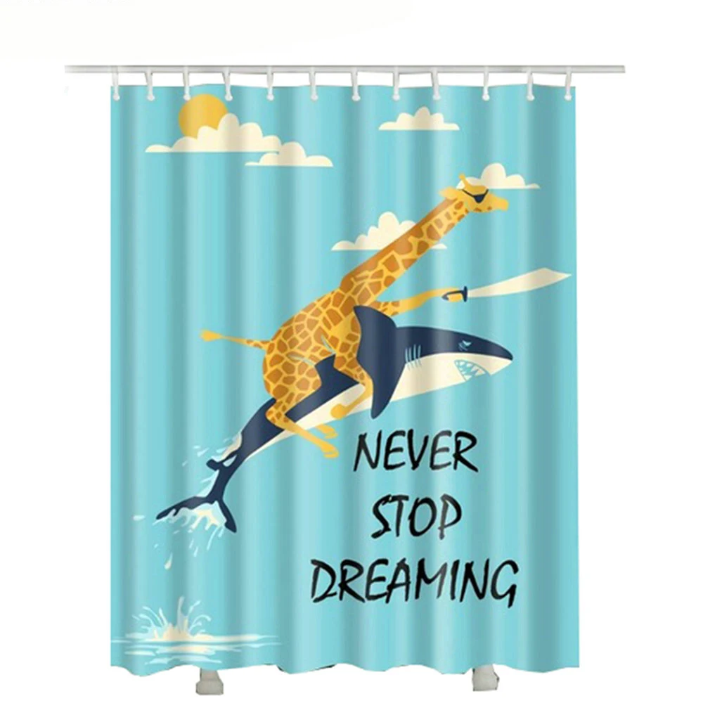 Занавеска для душа в виде акулы украшение пляжной кабины морские идеи ванной