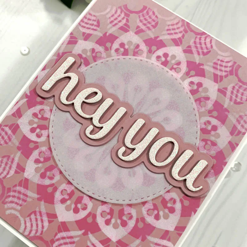 Металлические пресс формы Word Hey You для скрапбукинга и изготовления карт бумажные