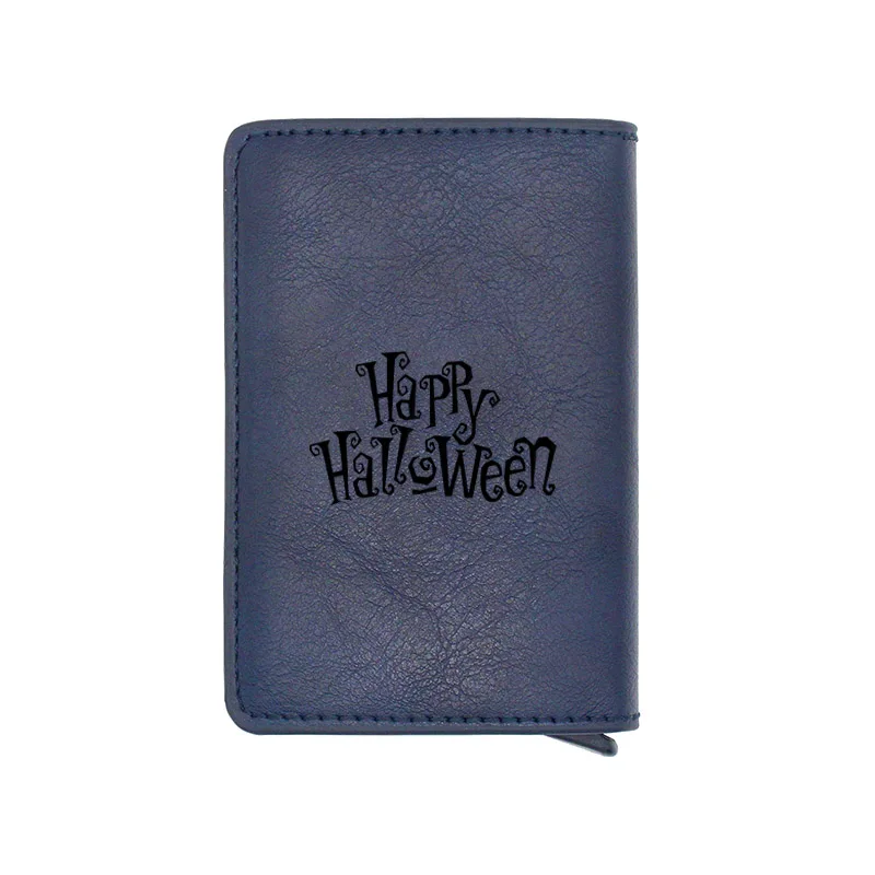

2020 New Happy Halloween Design Card Holder Wallets Men Women Rfid Leather Short Purse Slim Mini Wallet Money Bag