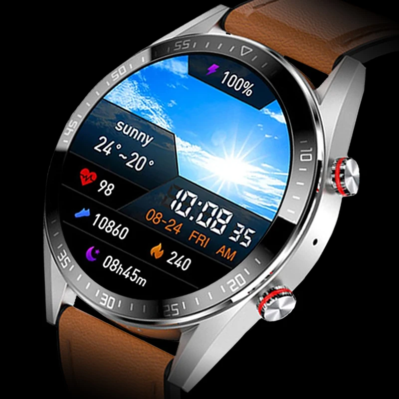 

2021 New 454*454 Screen Smart Watch Always Display The Time Bluetooth Call Local Music Smartwatch For Mens Android TWS Earphones