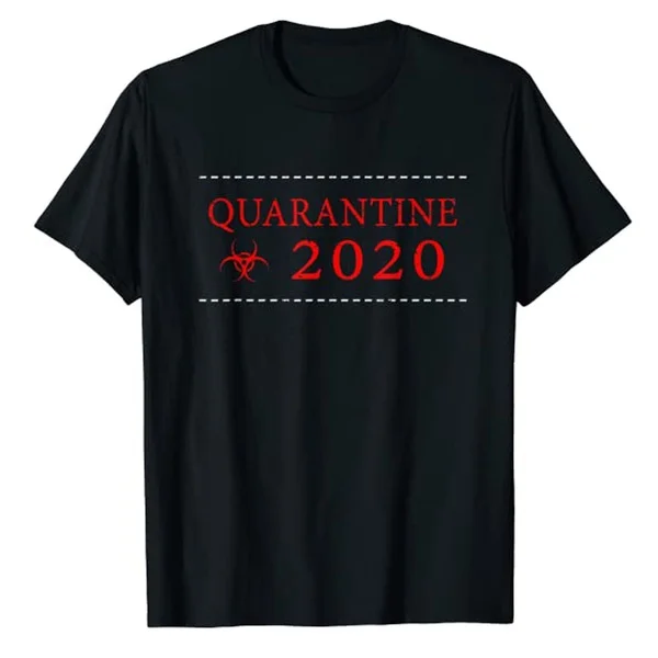 

Quarantine 2020 Bio-hazard Community Awareness Distressed T-Shirt