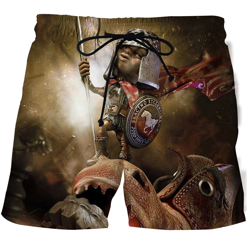 

Шорты мужские пляжные хлопковые с 3D принтом, повседневные свободные штаны для улицы, пришельцев, НЛО, монстров, лето 2021