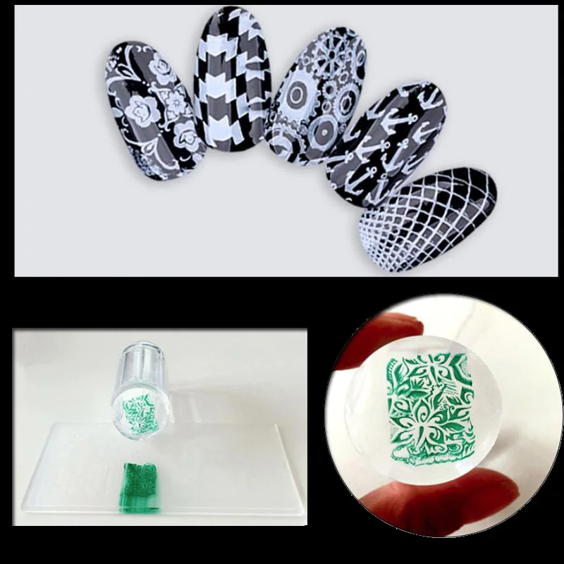 Пластины для стемпинга ногтей Bittb пластиковые цветы лист шаблон нейл-арта