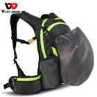 Ультралегкий портативный велосипедный рюкзак WEST BIKING, спортивный дышащий уличный рюкзак на 15 л с сумкой для напитков