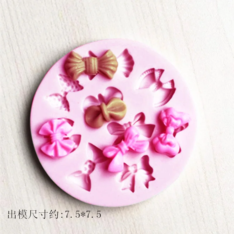 

QIQIPP P664 various bow chocolate fondant molds soft clay molds