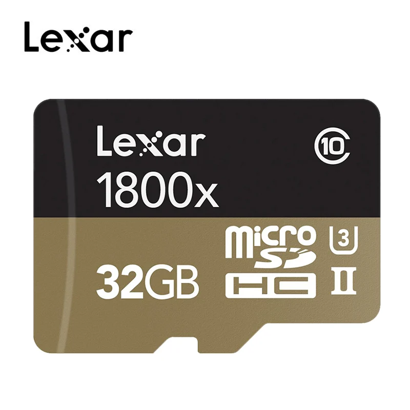 32 Гб Lexar 1800x карты памяти 32 Гб 64 Гб максимальное значение Скорость 270 МБ/с. UHS-II Class 10 U3 Micro SD карты - Емкость: 32 Гб