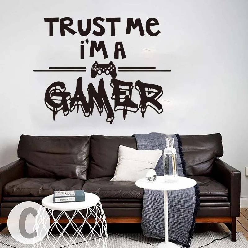 Наклейка на стену Trust Me I Am A Gamer стикер для игровой комнаты приставки Ps4 PS3
