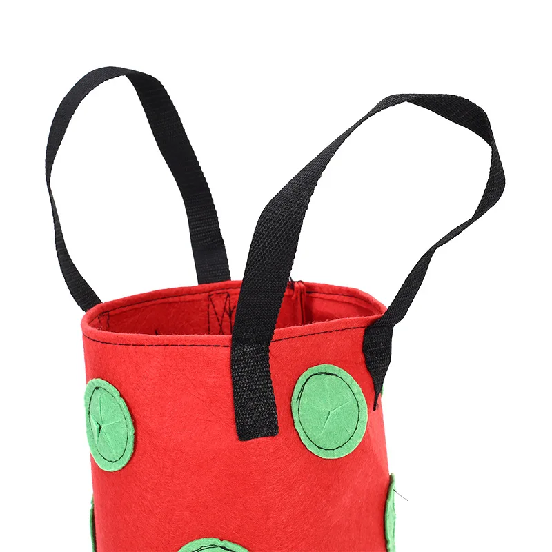 

1PC Strawberry Planter Bags For Growing Potatoes Outdoor Vertical Garden Hanging Open Vegetable Planting Grow Bag Flower Pot