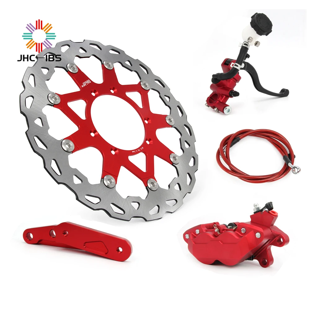 Motorcycle Front Brake Stytem 320MM Disc Lever Hose Caliper Adaptor For HONDA CR125 CR250 CRE250 CRF250 CRF450R CRF450X | Автомобили и