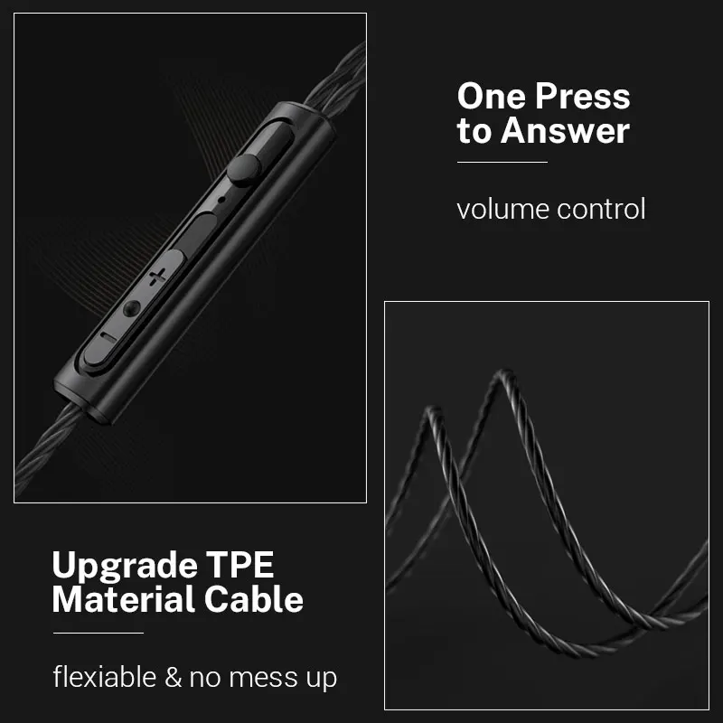 3 5mm wired headphones 5d bass for xiaomi hybrid pro piston 3 transparent sport earphones for sony redmi note 8 pro наушн