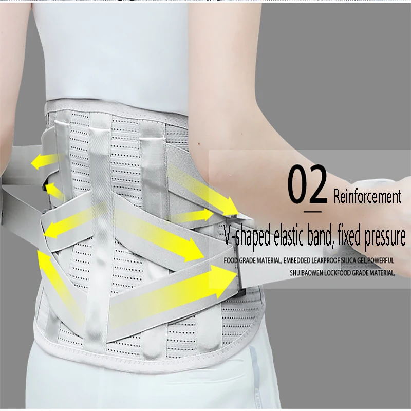 

Back Brace with Extra Support Bars Guaranteed Highest Copper Infused Braces for Lower Back Pain Relief Lumbar Waist Support Belt