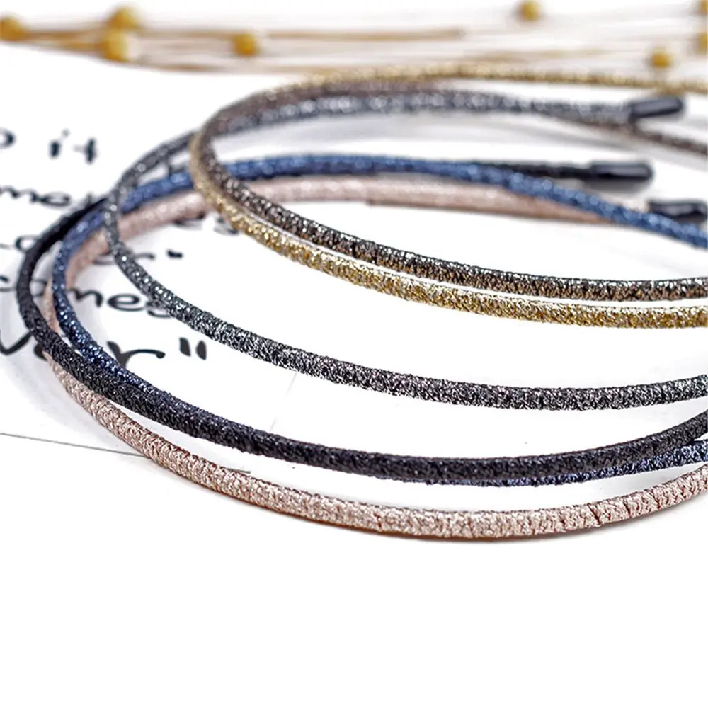 Модные женские туфли супер тонкие блестящие резинки для волос ручной работы