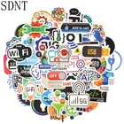50 шт., программируемый стикер Geek s, Интернет-технология, программное обеспечение, креативная наклейка s для DIY ноутбука, водонепроницаемый стикер