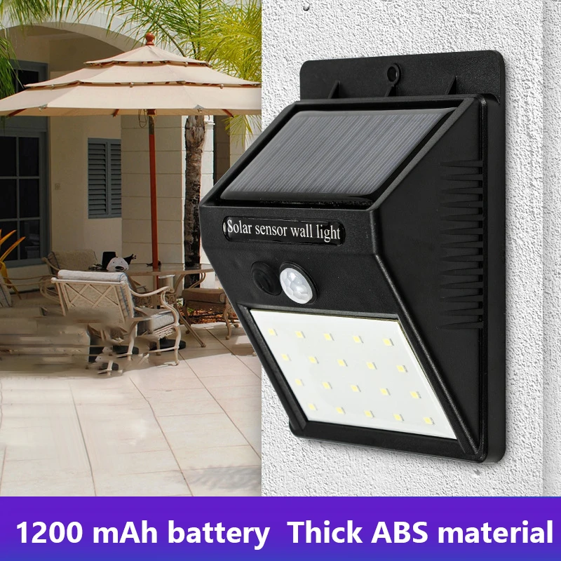 

New 20/30 LED Solar Wall Light Outdoor Wall Light Solar Light Motion Sensor Light Solar Daylight Street Light Waterproof Garden
