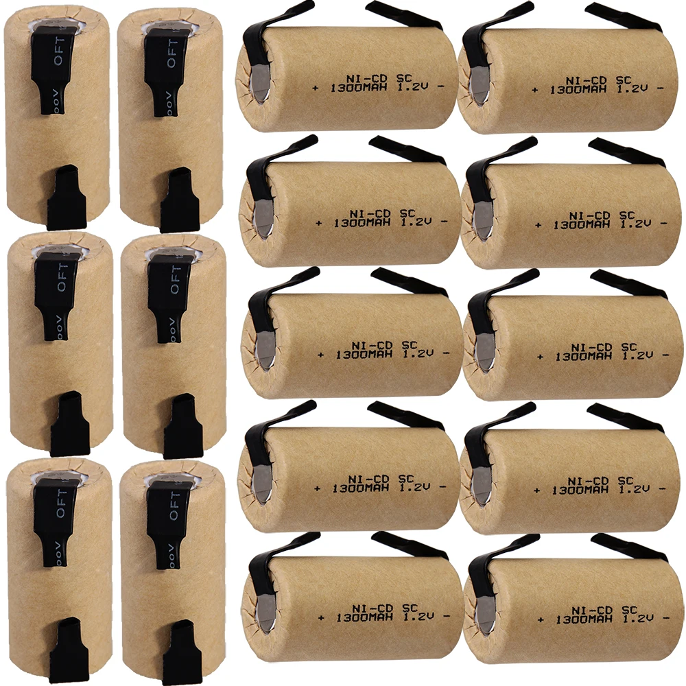 Реальная емкость! 36 шт. ni-cd SC аккумуляторные батарейки 1 2 в 1300 мАч | Электроника