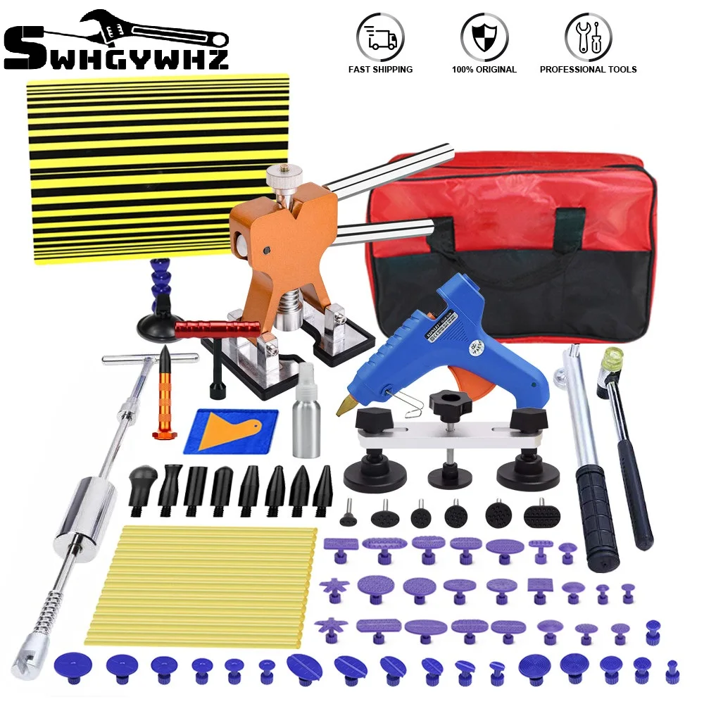 

DIY вмятин ремонт Kit-83pcs инструмент для правки вмятин инструменты ударный съемник для автомобиля град Дент & Ding жидкость для снятия