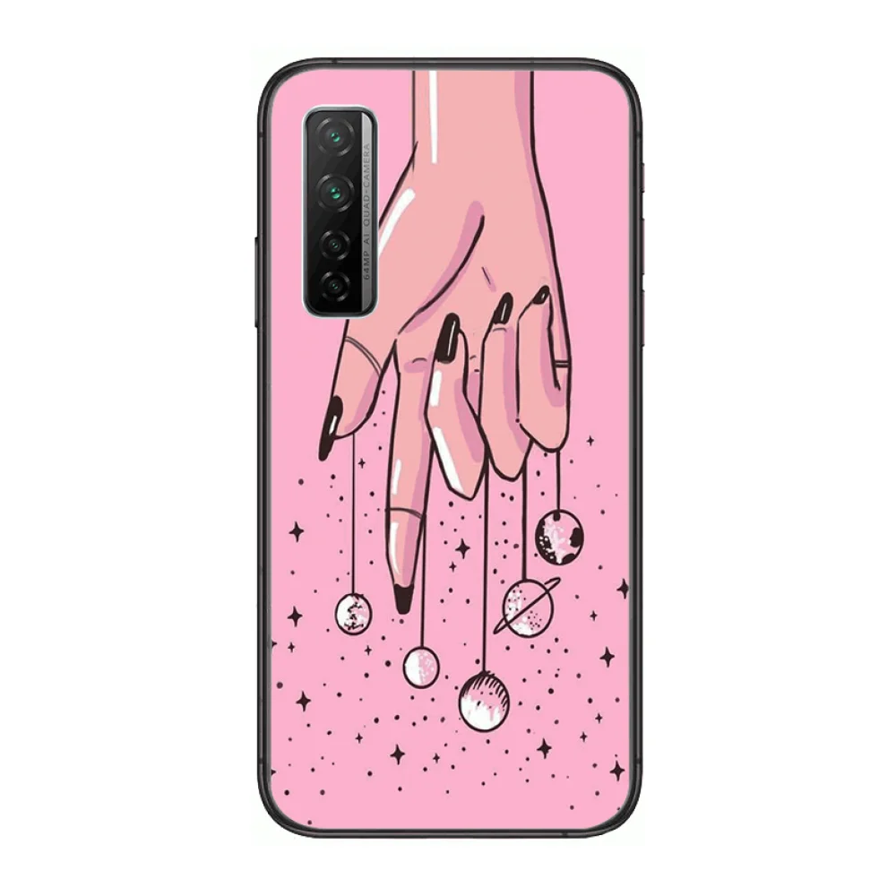 

Exquisite Girl Phone Case For Huawei Nova p10 lite 7 6 5 4 3 Pro i p Smart ZBlack Etui 3D Coque Painting Hoesje
