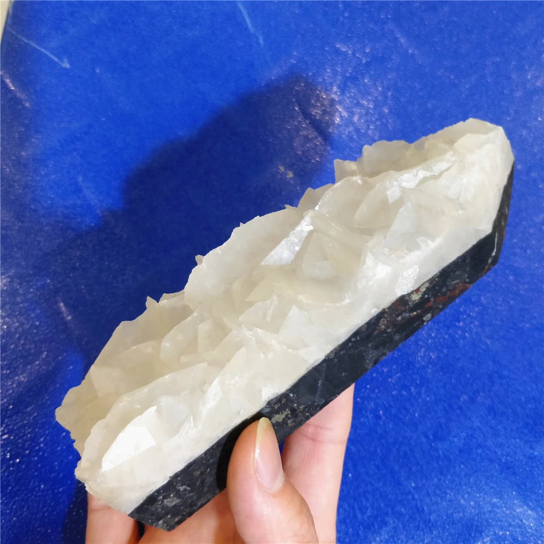 

Natural White Calcite Crystal Quartz Wand Aesthetic Room Design Rough Raw Minerals Collecting Reiki Healing Single Point Decor