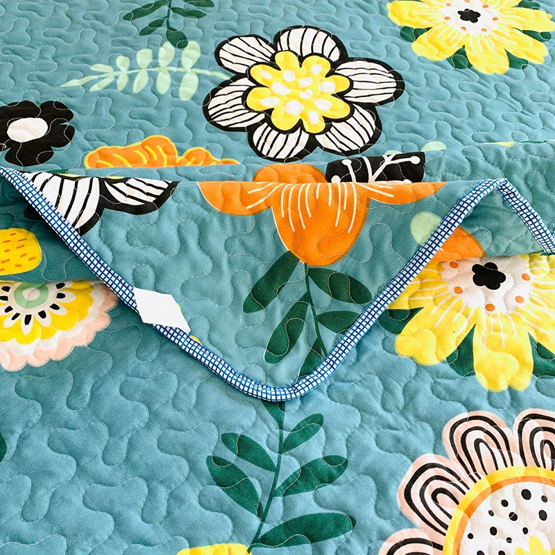 Новое Стильное одеяло с цветочным принтом Полиэстеровые покрывала для кровати