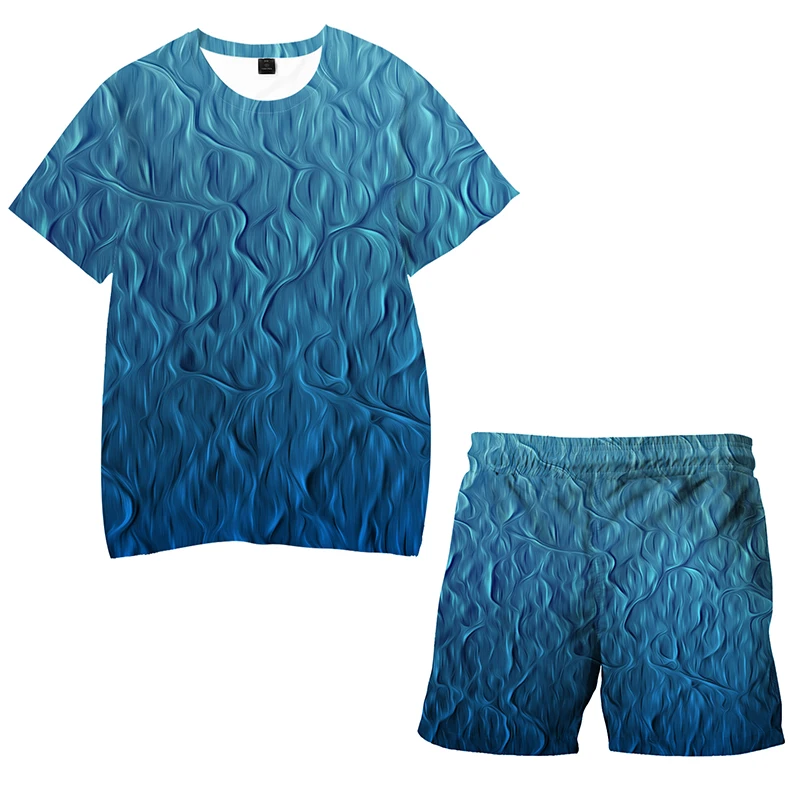 

Summer children's 3D suit, children's Polyester Short Sleeve T-Shirt + casual children's wear, fashion casual suit, 4t-14t