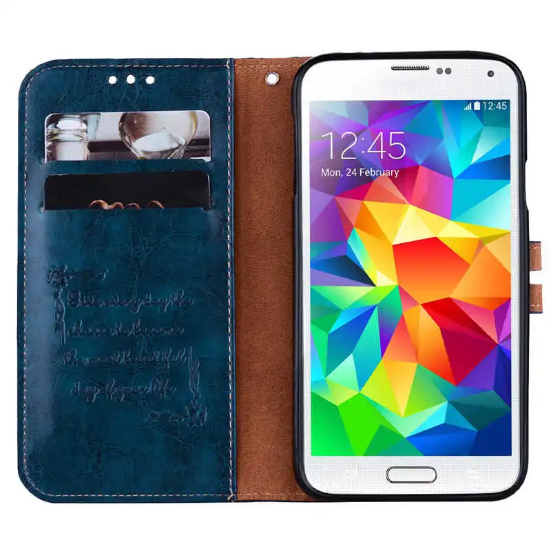 Чехол-кошелек для Samsung S5 Neo чехол из искусственной кожи и силикона телефона Galaxy G903