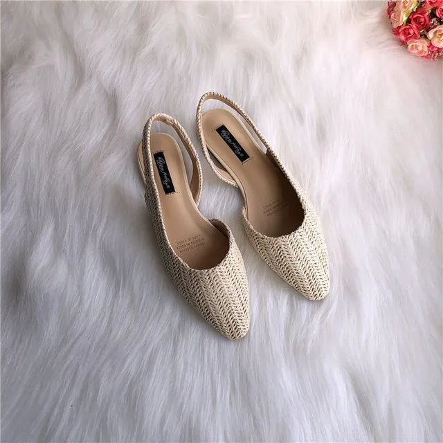 Летние тонкие туфли 6 стилей Женские дышащие соломенные шлепанцы Мокасины