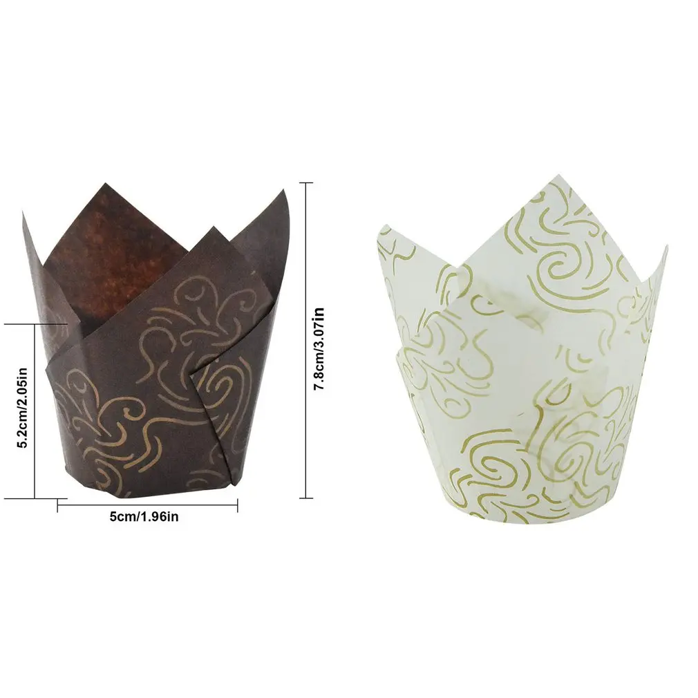 

100 Pcs Muffin Paper Wedding Muffins Paper Moulds Tulip Mould Baking Paper For Baking Classes Cake Cupcakes Baking Tools
