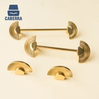 solid brass furniture handles sector drawer knobs golden dresser knobs retro handles for cabinets and drawers wardrobe pulls
