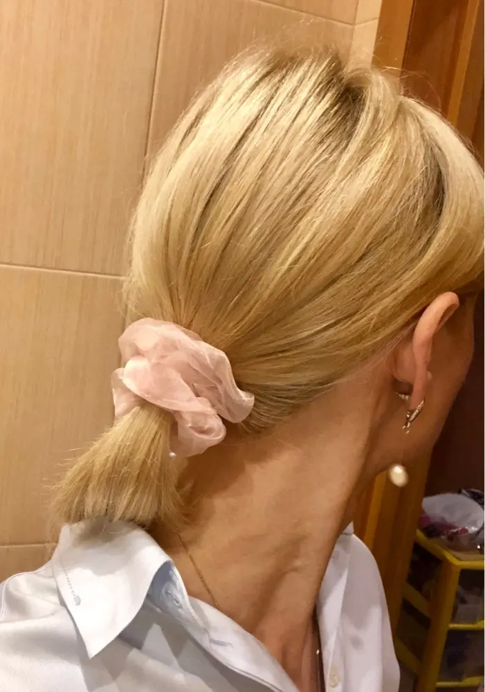 AOMU Женские однотонные шифоновые резинки для конского хвоста держатель для девочек прозрачная ткань эластичные резинки для волос бант аксессуары для волос