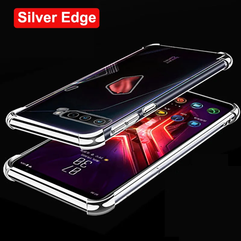 airbag case for asus rog phone 3 strix zs661ks soft tpu clear cover gaming phone case for asus rog phone 3 5g screen glass film free global shipping