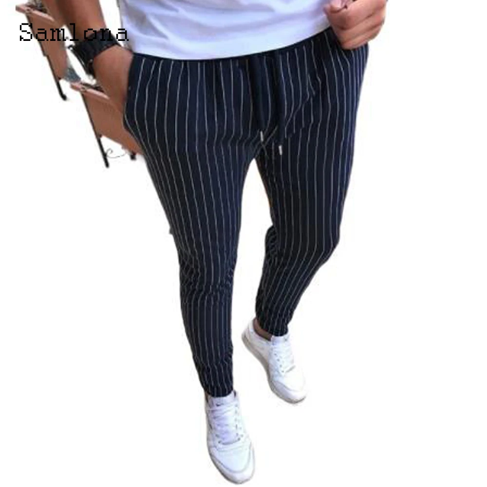 Plus size 4xl 5xl Men Elegant Fashion Lace-up Pants 2021 Slimming Bottoms Pant Office Man Pencil Trousers Sexy Mens clothing images - 6