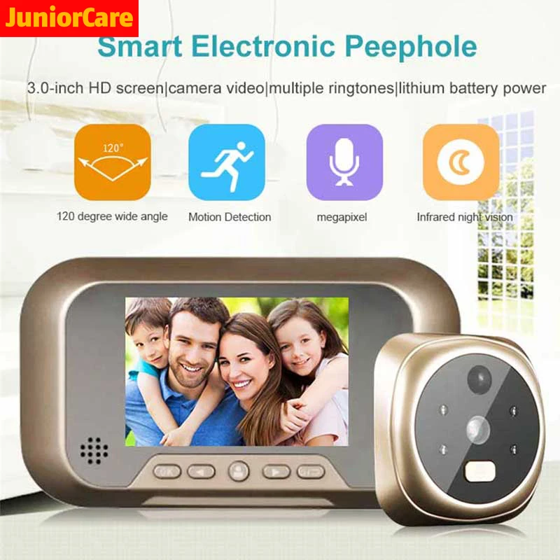

Smart Doorbell Camera Digital home visible Doorbell 120 degree Viewer video night vision 3.0 inch peephole video Doorbell