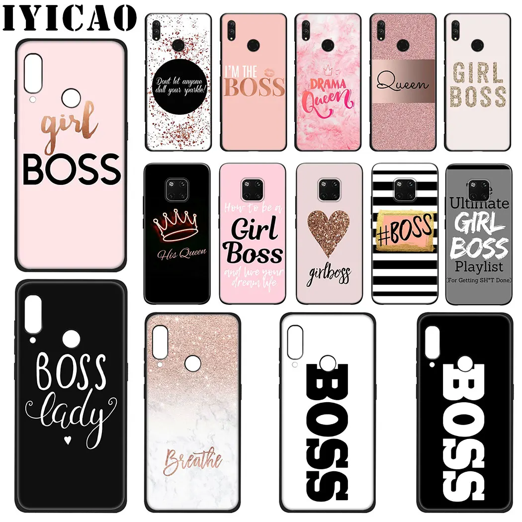 Мягкий силиконовый чехол IYICAO Boss Girl для Huawei Mate 20 10 Lite Pro Nova 5i 4 3i 3 2i 2 чехол|Бамперы| |
