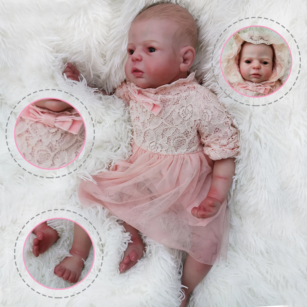 OtardDolls Bebe Reborn Baby Doll 22 дюйма 55 см Силиконовая виниловая Bebe Кукла Новорожденный очаровательны реалистичные для детей ясельного возраста для подарка Быстрая