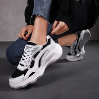 2021 womens lace up color matching sneakers fashion womens shoes comfortable breathable casual shoes women mesh platform shoes