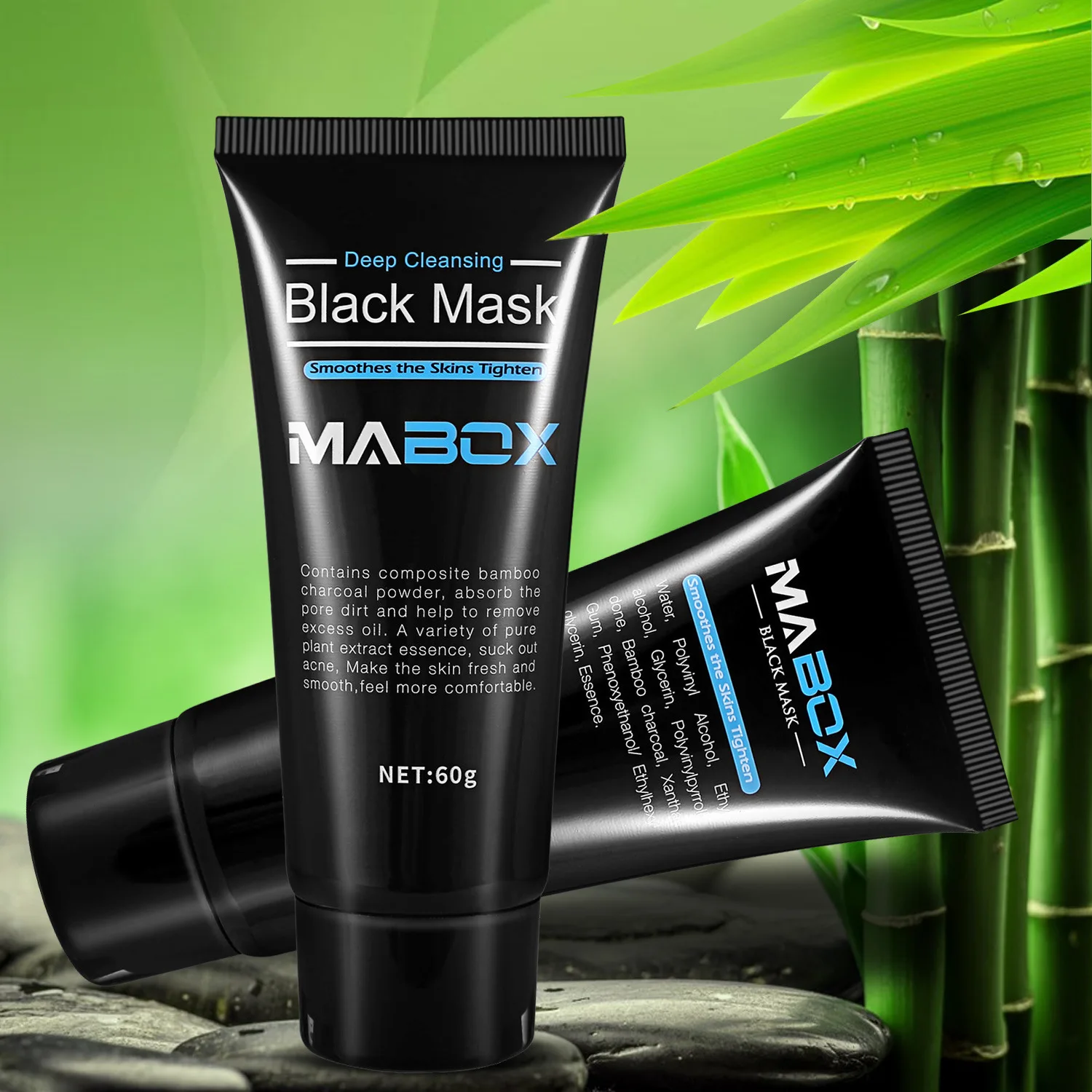 MABOX 60g Blackhead Remove Facial Masks Deep Cleansing Purifying Peel Off Black Nud Facail Face black Mask DROP SHIPPING| |