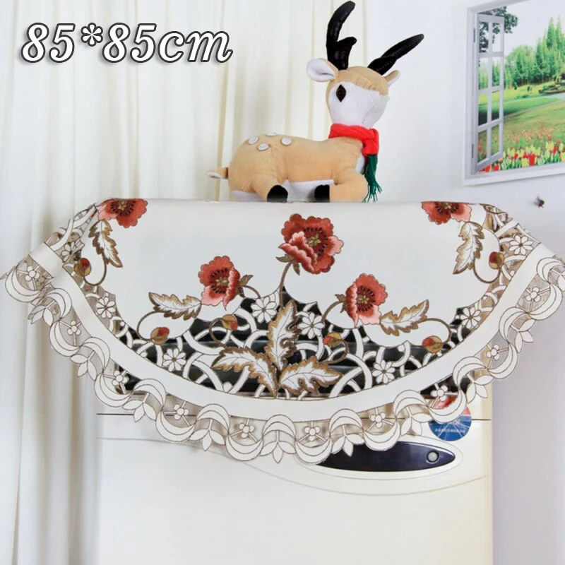 Вышитая скатерть Цветочная классная круглая Декоративная на стол новый