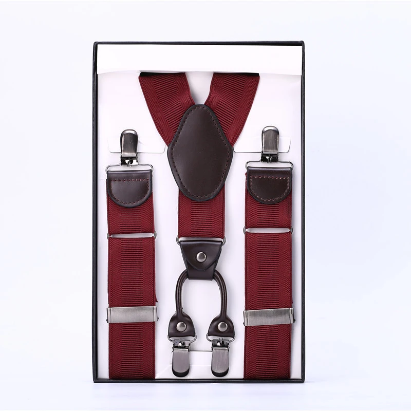 Абсолютно новые мужские подтяжки в подарочной коробке четыре зажима на застежке
