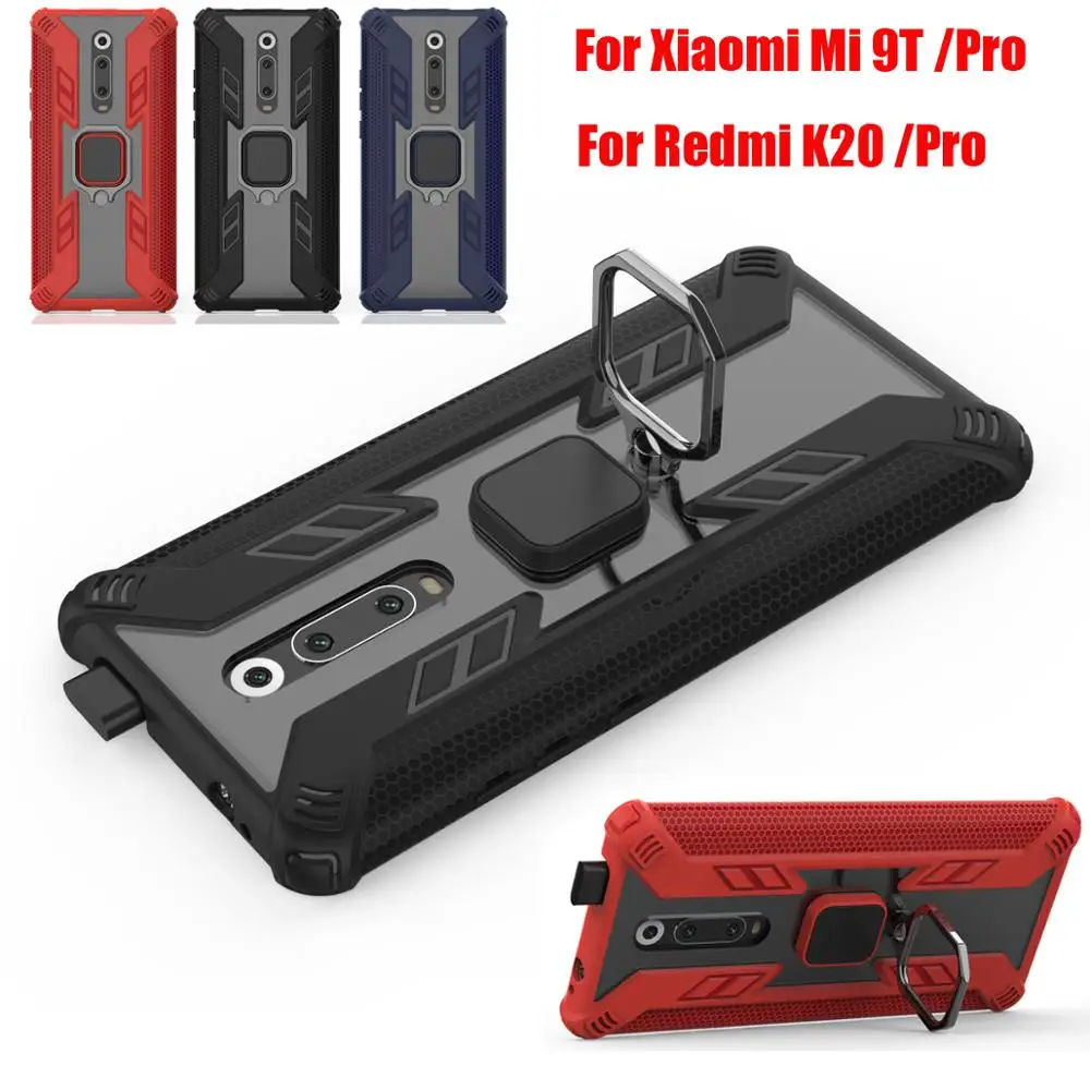 Чехол для Xiaomi Mi 9T противоударный Гибридный бампер из поликарбоната и ТПУ