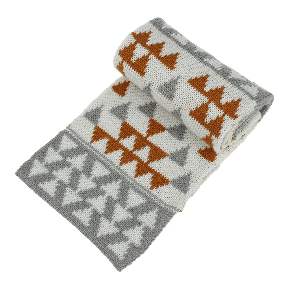 

Toddler Cartoon Scarf Knitted Jacquard Kids Christmas Neckerchief Deer Dinosaur Heart Children Winter Accessories 2021 New