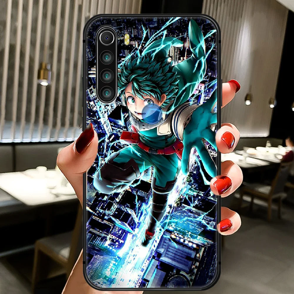 

My Hero Academia Anime Phone Case Cover Hull For XIAOMI Redmi 7a 8a S2 K20 NOTE 5 5a 6 7 8 8t 9 9s Pro Max black Hoesjes Soft