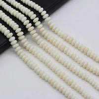 hot sale white coral abacus shape strand beads for jewelry making diy necklace bracelet accessories size 5 9mm