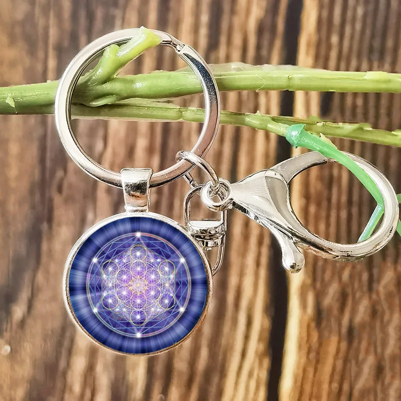 Винтажный брелок для ключей Metatron изысканный куб с геометрическим рисунком