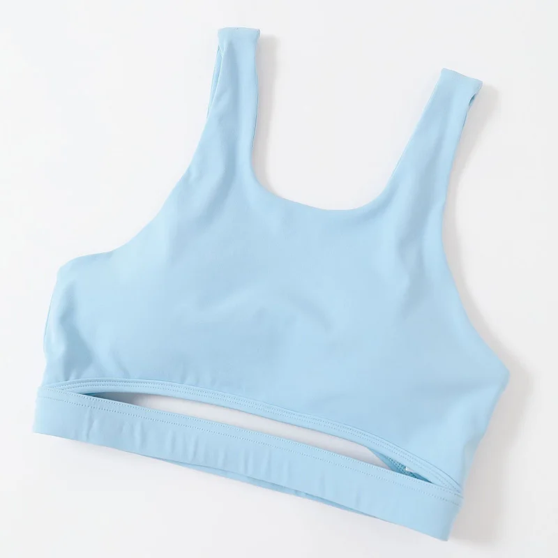 

Women's Sports Bra Nude Fitness Bras Yoga Wear Sports Underwear Eco-friendly Recycled Nylon Crop Tops Active Wear Women