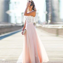 Lace Fluffy Evening Dresses Sleeveless Pink Dress for Ladies Party Formal Party Plus Size Floor-Length Robe De Soirée Femme (4)