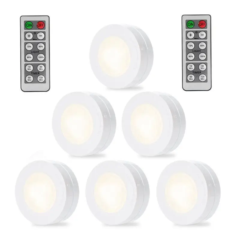 Светодиодный светильник с дистанционным управлением 6 шт. светодиодный для шкафа