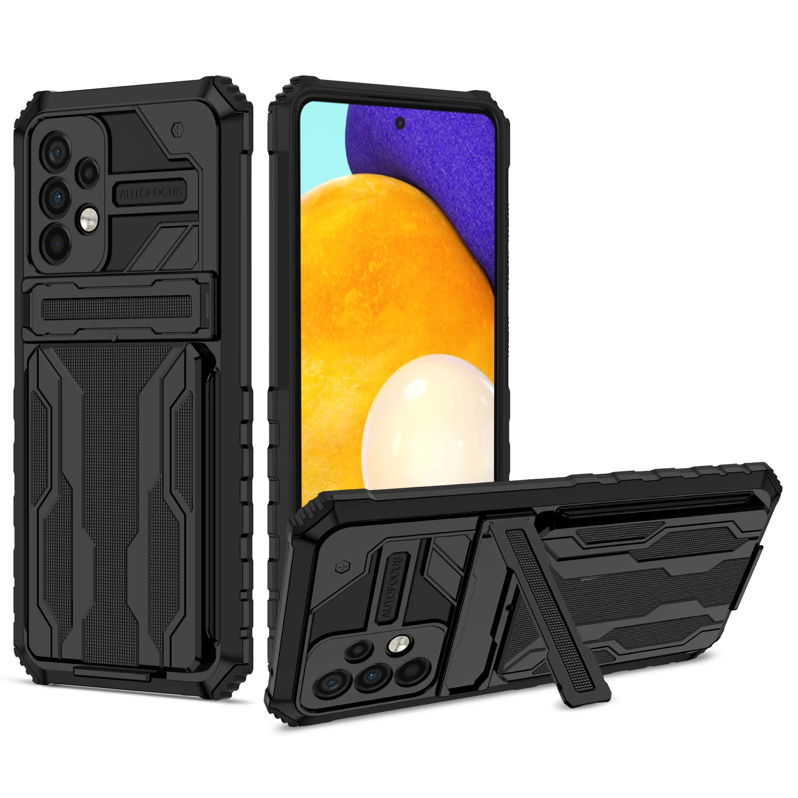 

For Samsung Galaxy A52 5G Cases Shockproof Armor Case Stand Card Package Bumper Phone Back Cover For Galaxy A52 4G Phone Case