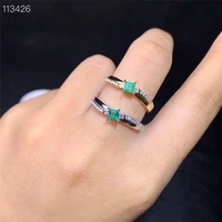natural emerald small row 925 silver personality style latest design favorite beauty