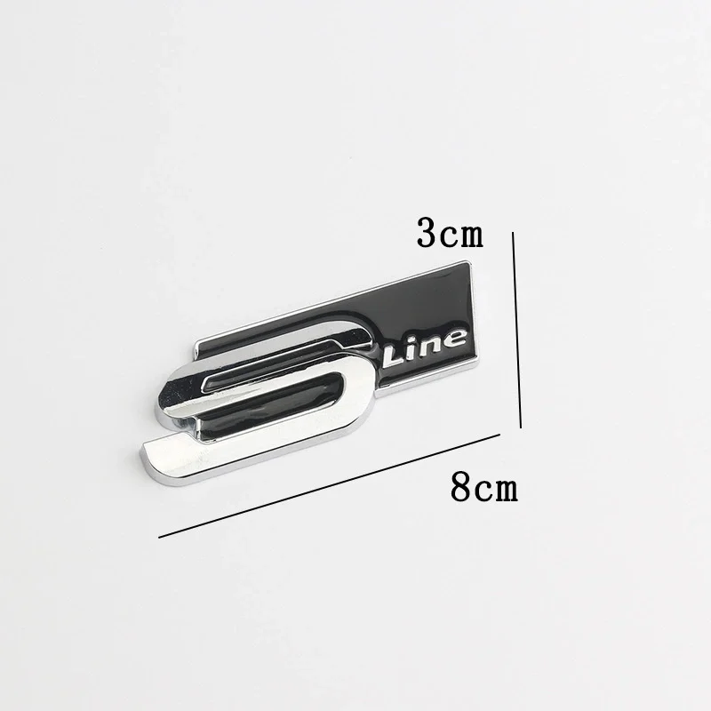 

3D Metal Car sticker S LINE badge Accessories For Audi a3 a4 a6 a7 c5 c6 c7 b8 Auto Accessories Car Fender side stickers
