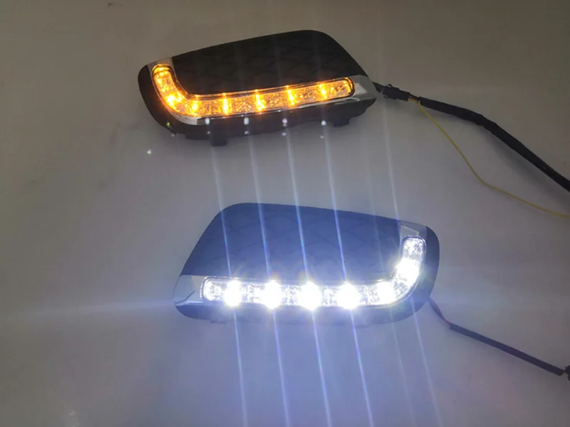 Светодиодные дневные ходовые огни drl для Mercedes-benz smart fortwo 2008-2011 с динамическим движущимся желтым поворотным сигналом